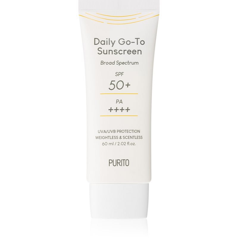Purito Daily Go-To Sunscreen лек защитен крем за лице SPF 50+ - Грижа за тяло - Сравни цени от 1 магазин с безплатна доставка