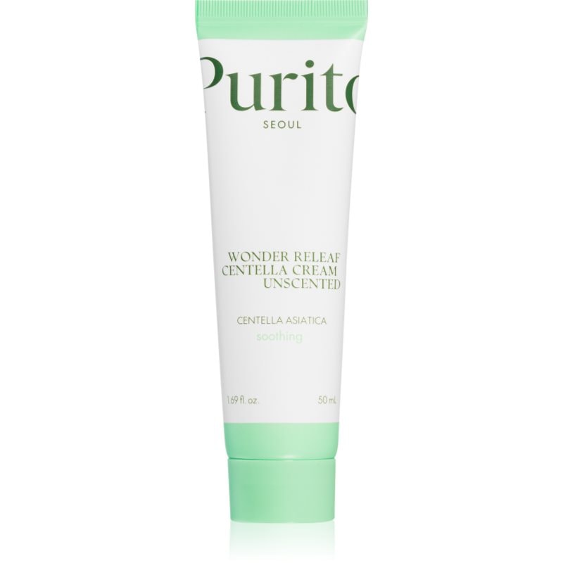 Purito Purito Wonder Releaf Centella Cream Unscented регенериращ крем за успокояване на кожата - Унисекс парфюм 50мл - Сравни цени от 1 магазин с безплатна доставка