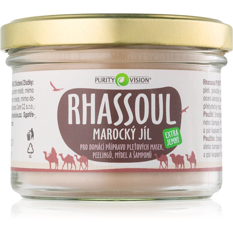 Purity Vision Rhassoul Мароканска глина за подготовка на маски за лице, пилинги, сапуни и шампоани - Грижа за лице - Сравни цени от 1 магазин с безплатна доставка