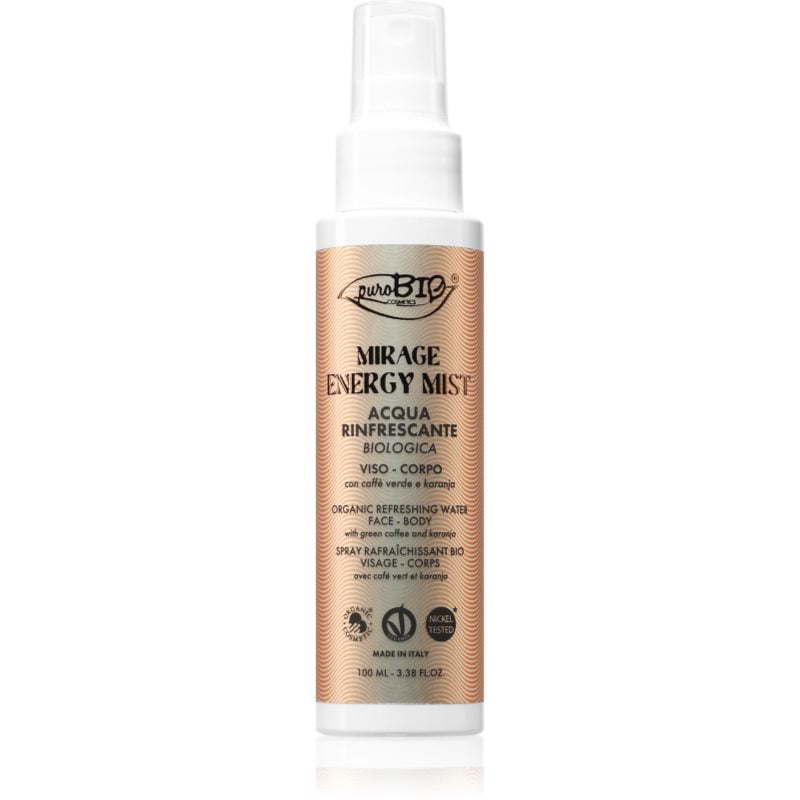 puroBIO Cosmetics Mirage Energy Mist освежаващ спрей за тяло за жени