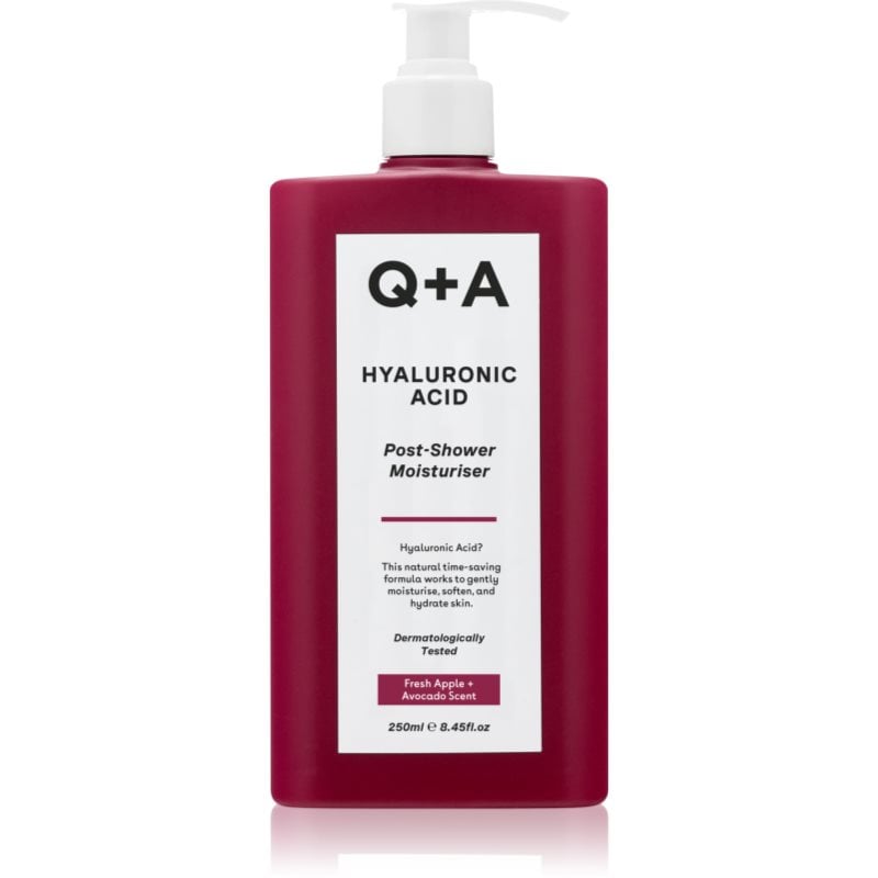 Q+A Hyaluronic Acid хидратиращо мляко за тяло аромати Fresh Apple + Avocado