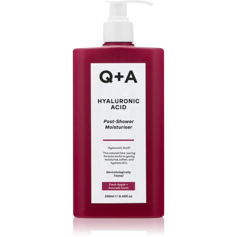 Q+A Hyaluronic Acid хидратиращо мляко за тяло аромати Fresh Apple + Avocado - Грижа за тяло - Сравни цени от 1 магазин с безплатна доставка