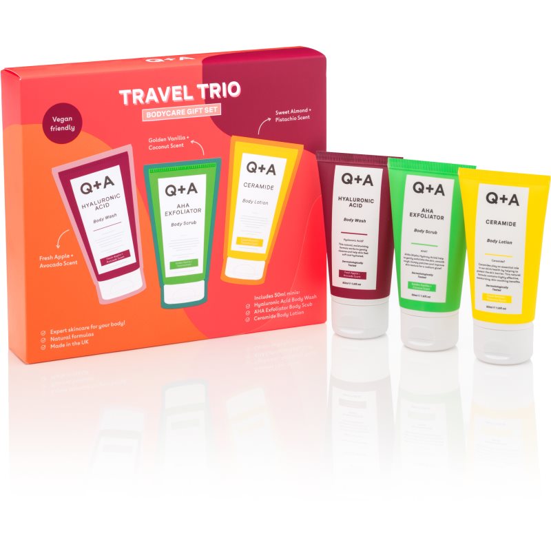Q+A Travel Trio подаръчен комплект за тяло - Комплект - Сравни цени от 1 магазин с безплатна доставка