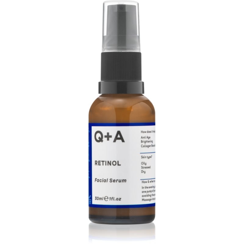 Q+A Retinol изглаждащ серум за лице с ретинол 0,2% - Грижа за лице - Сравни цени от 1 магазин с безплатна доставка