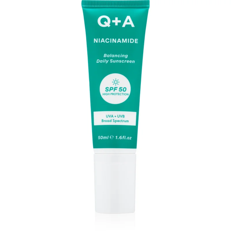 Q+A Niacinamide защитен крем за лице SPF 50 - Грижа за тяло - Сравни цени от 1 магазин с безплатна доставка