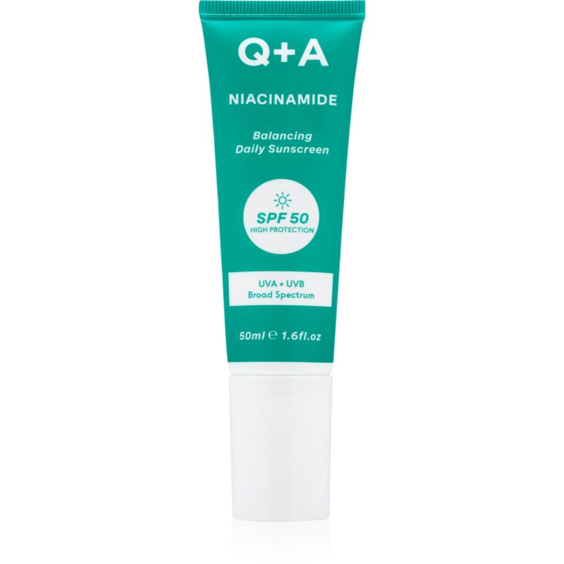 Q+A Niacinamide защитен крем за лице SPF 50 - Грижа за тяло - Сравни цени от 1 магазин с безплатна доставка