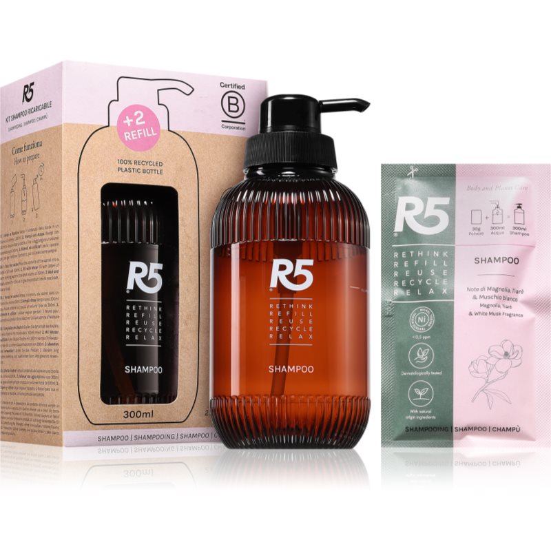 R5 R5 Shampoo шампоан + резервен пълнител - Унисекс парфюм - Сравни цени от 1 магазин с безплатна доставка