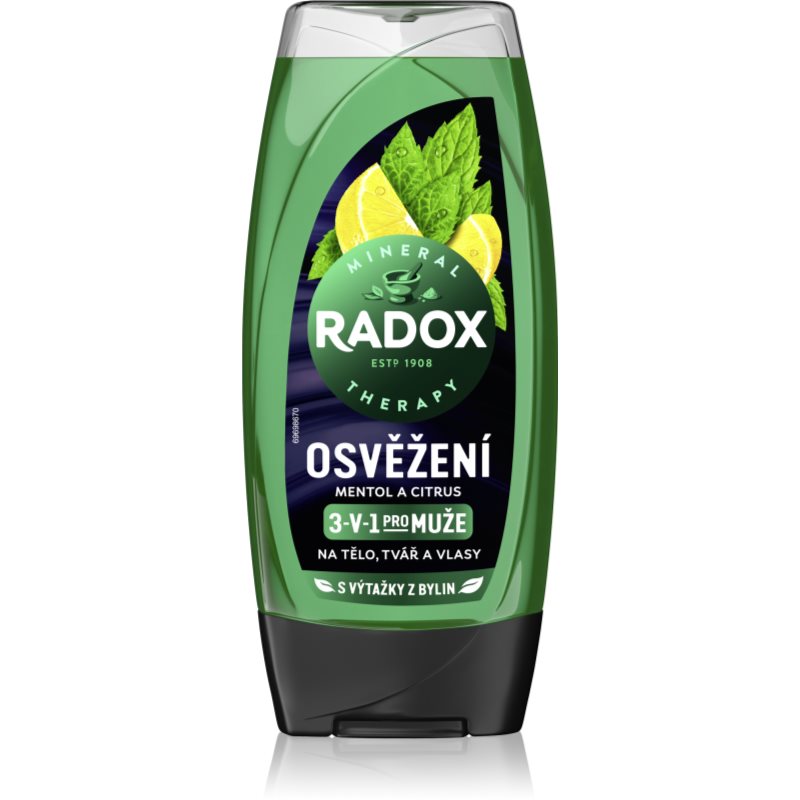 Radox Men Feel Strong душ-гел за лице, тяло и коса Mint & Tea Tree - Грижа за коса - Сравни цени от 1 магазин с безплатна доставка