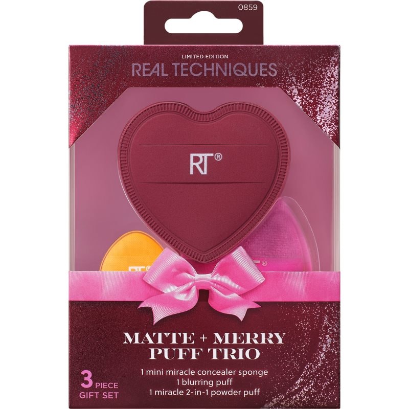 Real Techniques Matte + Merry Puff Trio комплект апликатори - Комплект - Сравни цени от 1 магазин с безплатна доставка