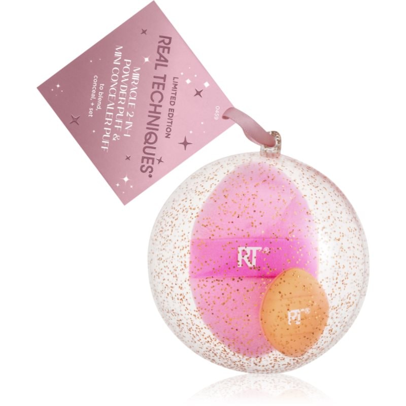 Real Techniques Real Techniques Miracle 2-in-1 Powder Puff Ornament гъба за фон дьо тен - Унисекс парфюм 2мл - Сравни цени от 1 магазин с безплатна доставка