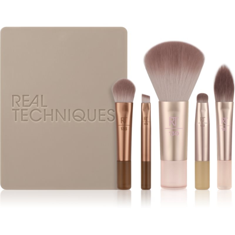 Real Techniques New Nudes On The Glow Mini Brush Kit комплект четки на път - Комплект - Сравни цени от 1 магазин с безплатна доставка