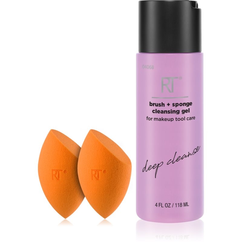 Real Techniques Brush Sponge + Cleasing Gel комплект за лице - Комплект - Сравни цени от 1 магазин с безплатна доставка
