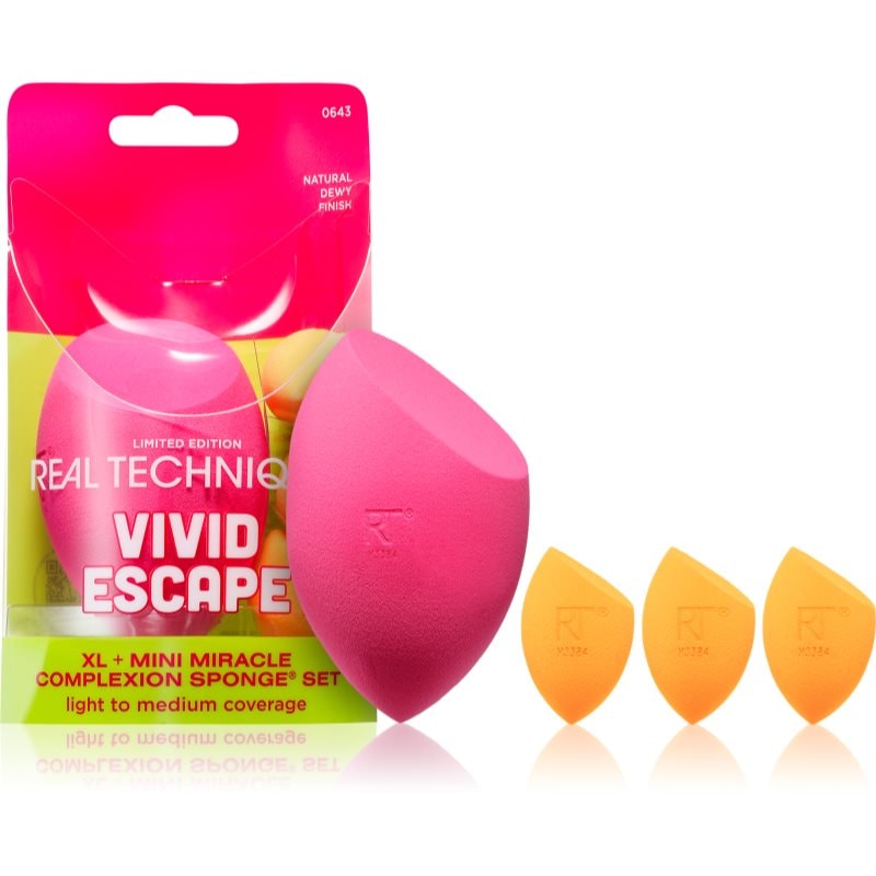 Real Techniques Vivid Escape Complexion Perfection Sponge set грим комплект - Комплект - Сравни цени от 1 магазин с безплатна доставка