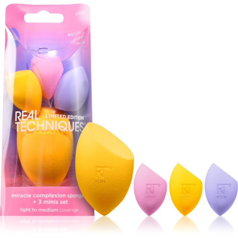 Real Techniques Miracle Complexion Sponge +3 minis set гъба за фон дьо тен - Грим - Сравни цени от 1 магазин с безплатна доставка