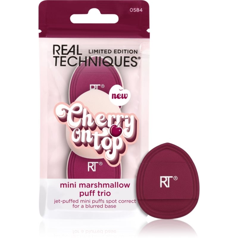 Real Techniques Real Techniques Cherry On Top Mini Marshmallow Puff Trio гъба за фон дьо тен - Унисекс парфюм 1мл - Сравни цени от 1 магазин с безплатна доставка