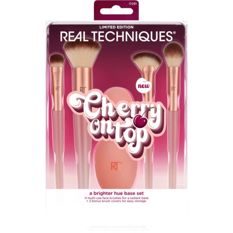 Real Techniques Real Techniques Cherry On Top A Brighter Hue Base Set комплект четки - Унисекс парфюм - Сравни цени от 1 магазин с безплатна доставка