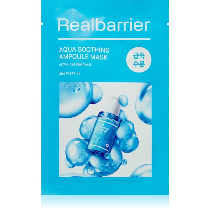 Real Barrier Aqua Soothing Ampoule Mask успокояваща платнена маска