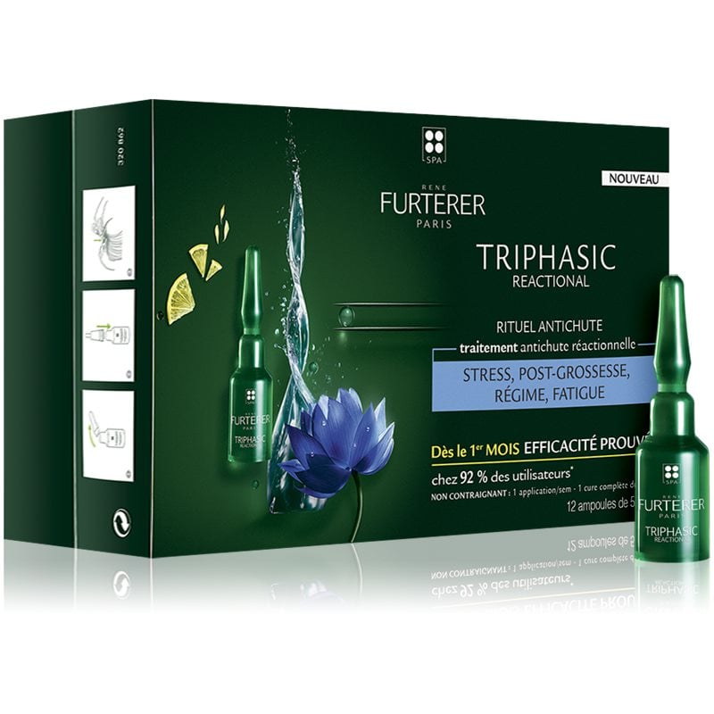 René Furterer Triphasic Reactional цялостна грижа при реактивен косопад 12x
