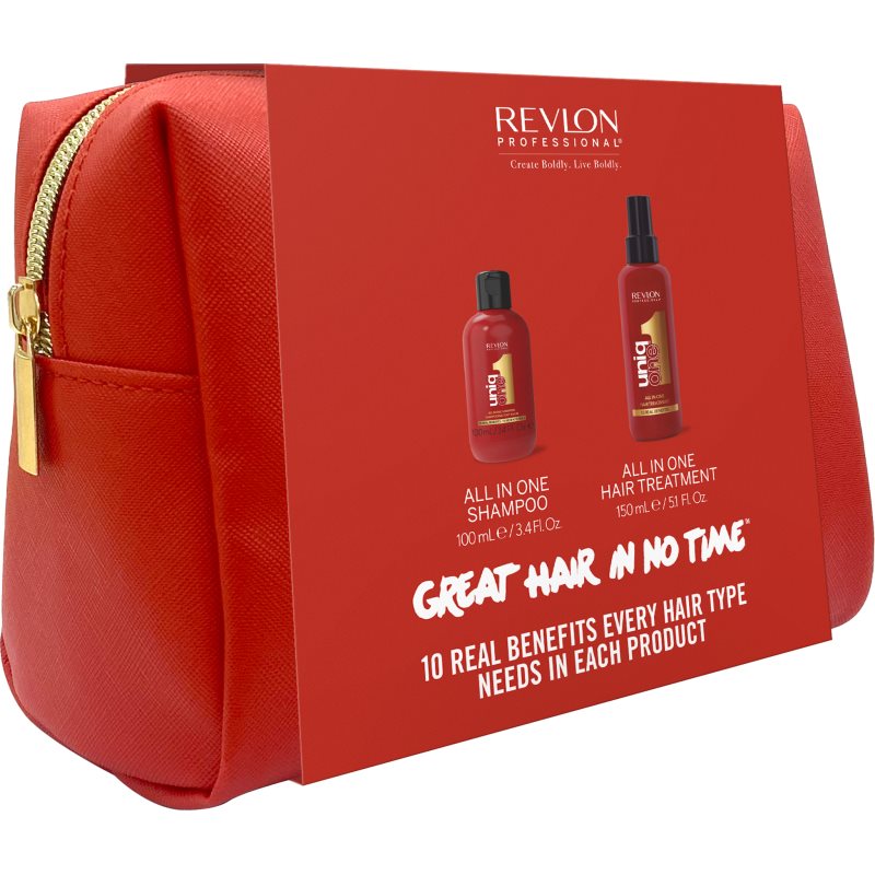 Revlon Professional Revlon Professional Uniq One Great Hair In No Time Hair подаръчен комплект за жени - Дамски парфюм - Сравни цени от 1 магазин с безплатна доставка