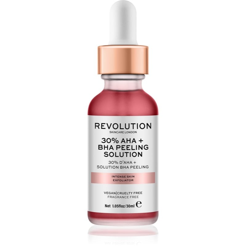Revolution Skincare AHA + BHA 30% Peeling Solution интензивен химически пилинг за озаряване на лицето