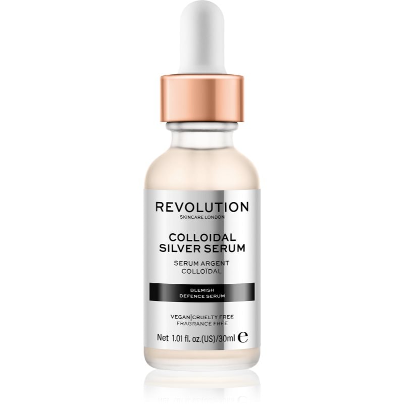 Revolution Skincare Revolution Skincare Colloidal Silver Serum успокояващ серум за проблемна кожа, акне - Унисекс парфюм 30мл - Сравни цени от 1 магазин с безплатна доставка