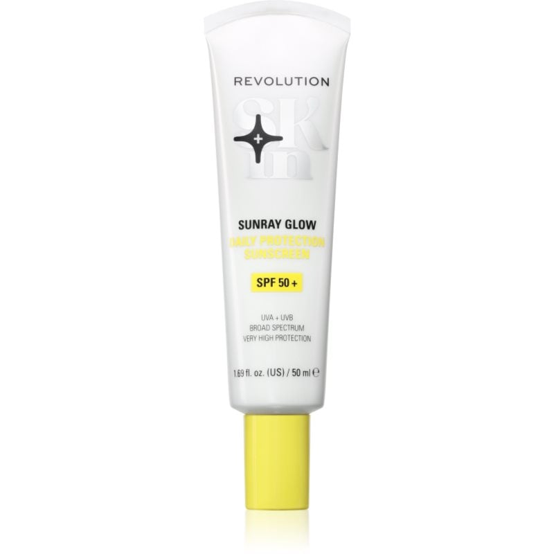 Revolution Skincare Sunray Glow Daily Protection слънцезащитен крем за лице за озаряване на лицето SPF 50+