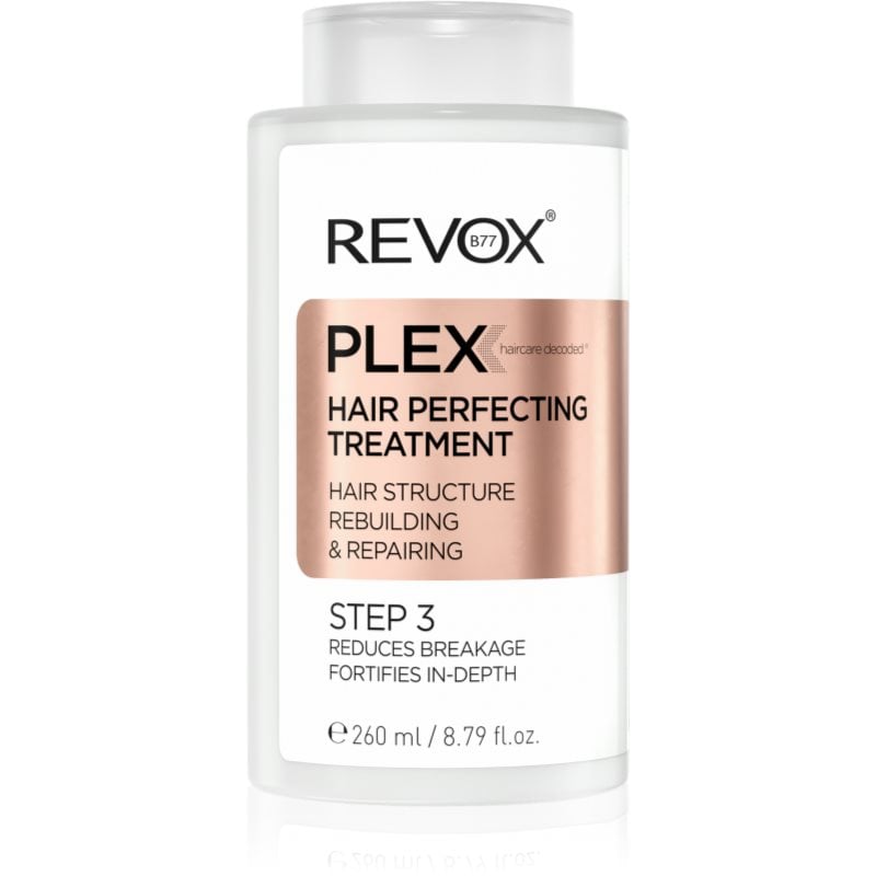 Revox B77 PLEX Hair Perfecting Treatment. Step 3 грижа за използване преди нанасянето на шампоан за ядисана и увредена коса