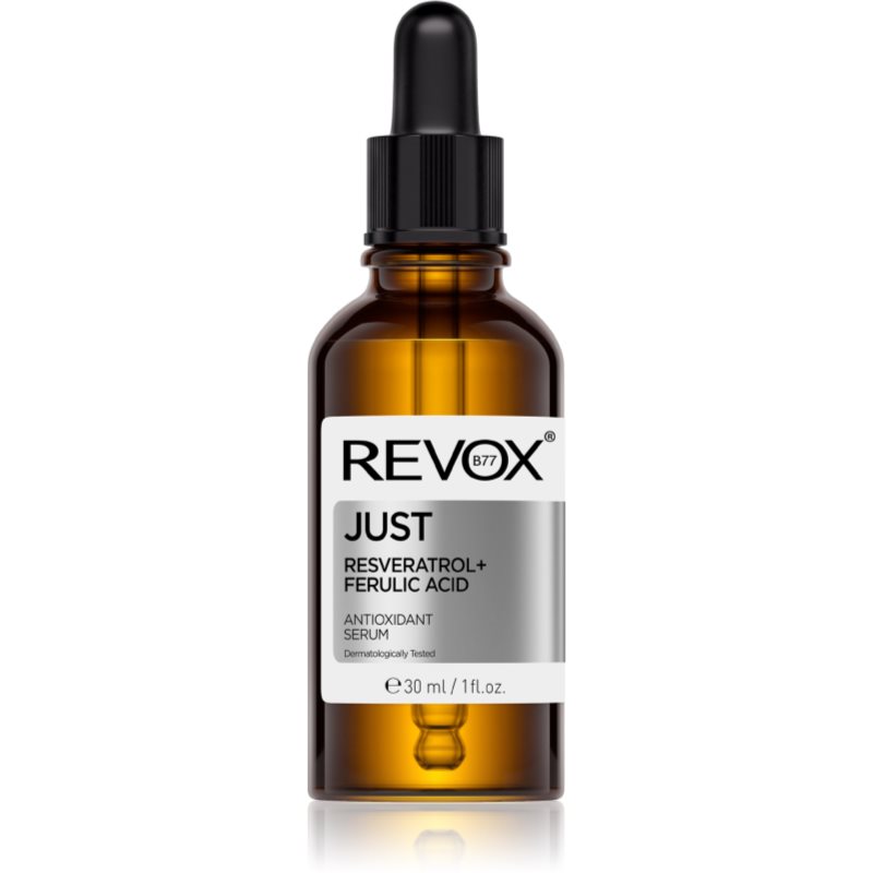 Revox B77 JUST Resveratrol + Ferulic Acid антиоксидантен серум на лицето и шията - Грижа за лице - Сравни цени от 1 магазин с безплатна доставка