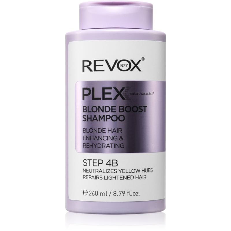 Revox B77 Plex Blonde Boost Shampoo. Step 4B шампоан, неутрализиращ жълтите нюанси за руса коса