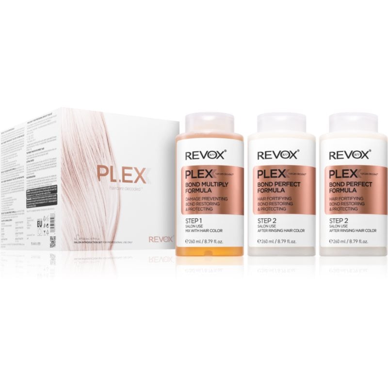 Revox B77 PLEX Hair Rebuilding System Professional Set комплект за боядисана и увредена коса за професионална употреба 3x