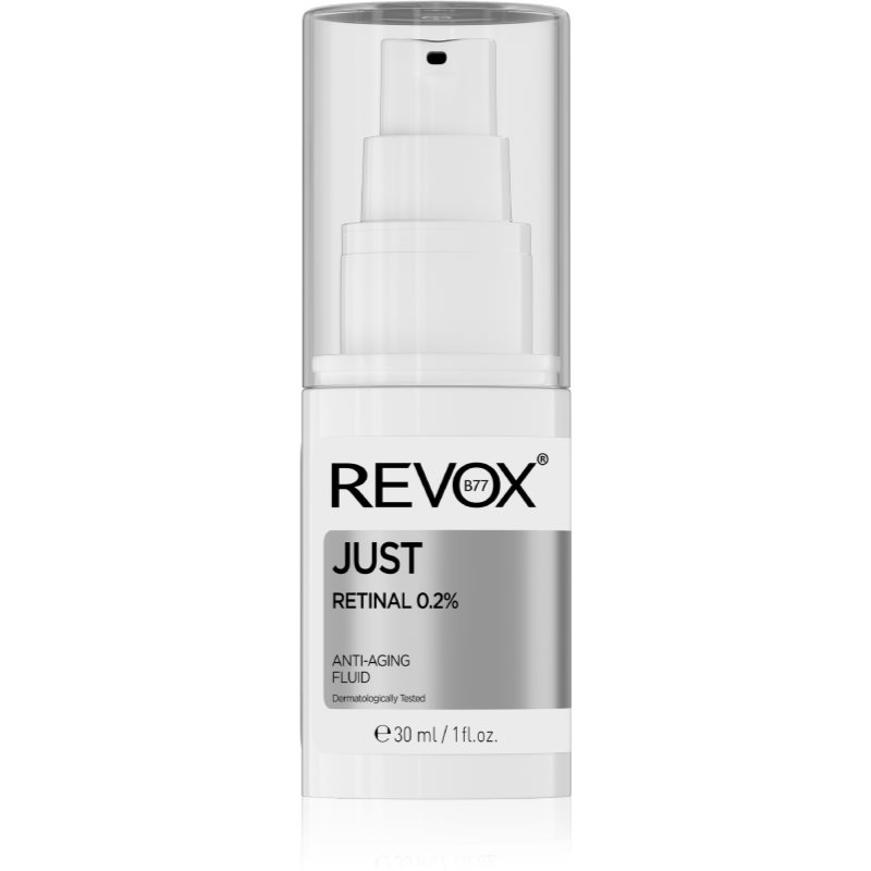 Revox B77 Revox B77 JUST Retinal 0.2% Fluid мултикоригиращ флуид против стареене на кожата - Унисекс парфюм 30мл - Сравни цени от 1 магазин с безплатна доставка