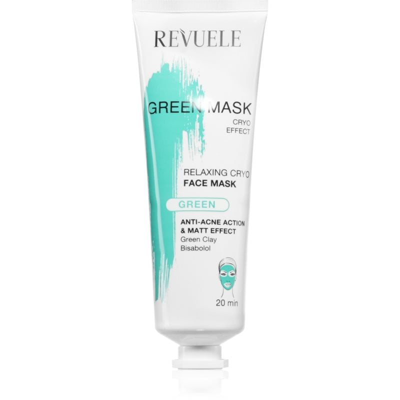 Revuele Green Mask Cryo Effect почистваща матираща маска против несъвършенства на кожата