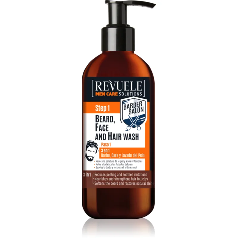 Revuele Men Care Solutions Barber Salon шампоан за коса и брада 3 в 1