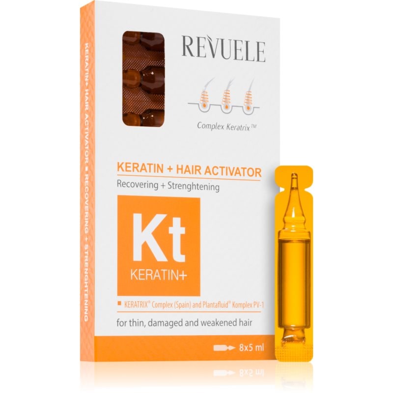 Revuele Ampoules Keratin + Hair Activator ампули за слаба, изтощена коса - Грижа за коса - Сравни цени от 1 магазин с безплатна доставка