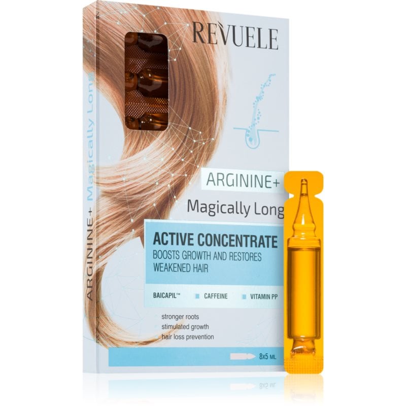 Revuele Active Hair Concentrate Arginine+ Magically Long ампули за растеж на косата и укрепване от корените