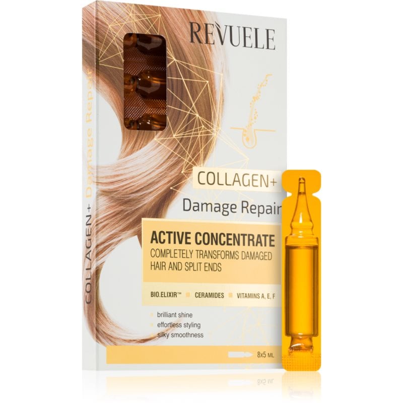 Revuele Active Hair Concentrate Collagen+ Demage Repair ампули за силно изтощена коса