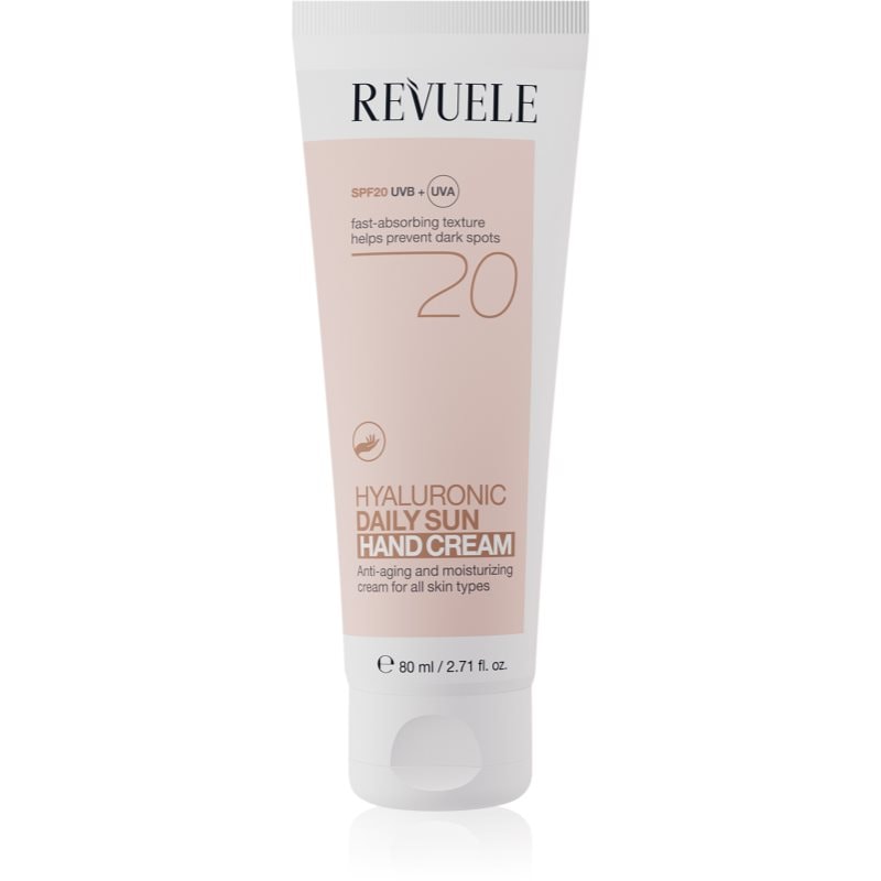 Revuele Daily Sun Hyaluronic Hand Cream SPF 20 хидратиращ защитен крем за ръце SPF 20 - Грижа за тяло - Сравни цени от 1 магазин с безплатна доставка
