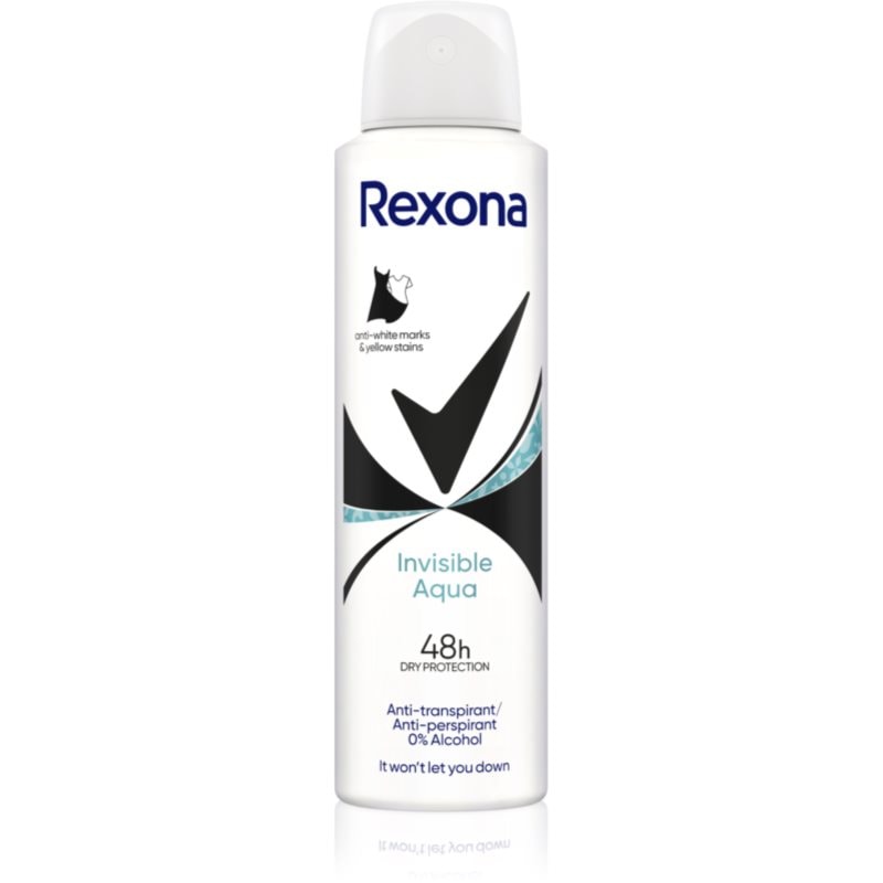 Rexona Invisible Aqua дезодорант в спрей срещу бели и жълти петна - Грижа за тяло - Сравни цени от 1 магазин с безплатна доставка