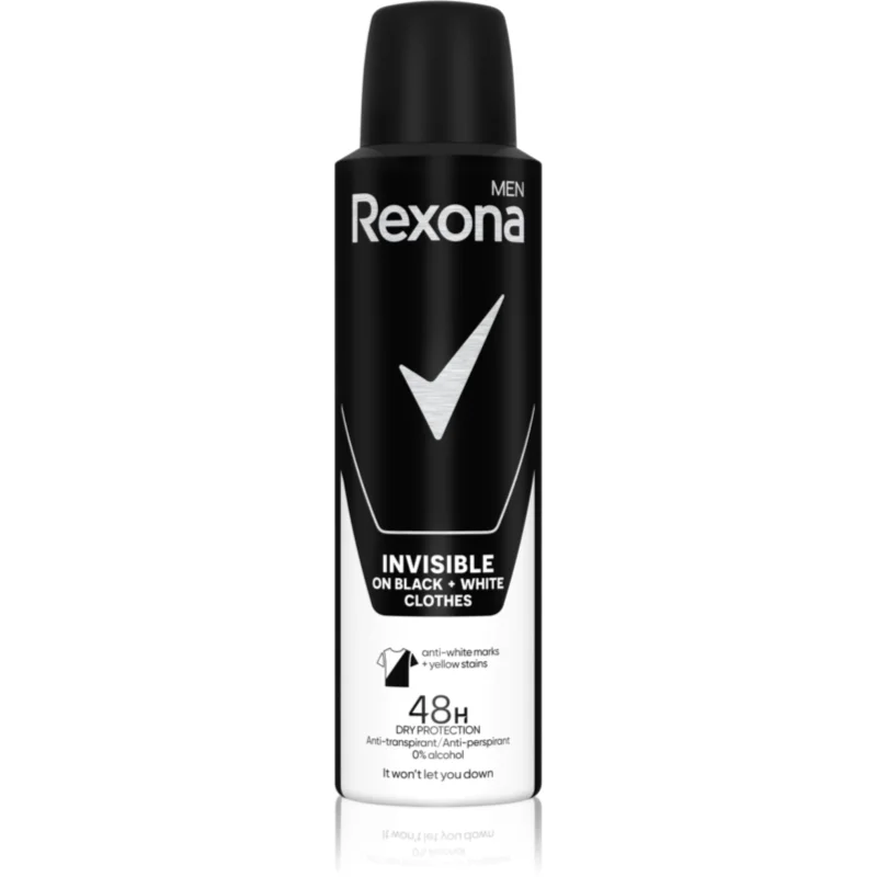 Rexona Invisible on Black + White Clothes антиперспирант-спрей 48 часа - Грижа за тяло - Сравни цени от 1 магазин с безплатна доставка