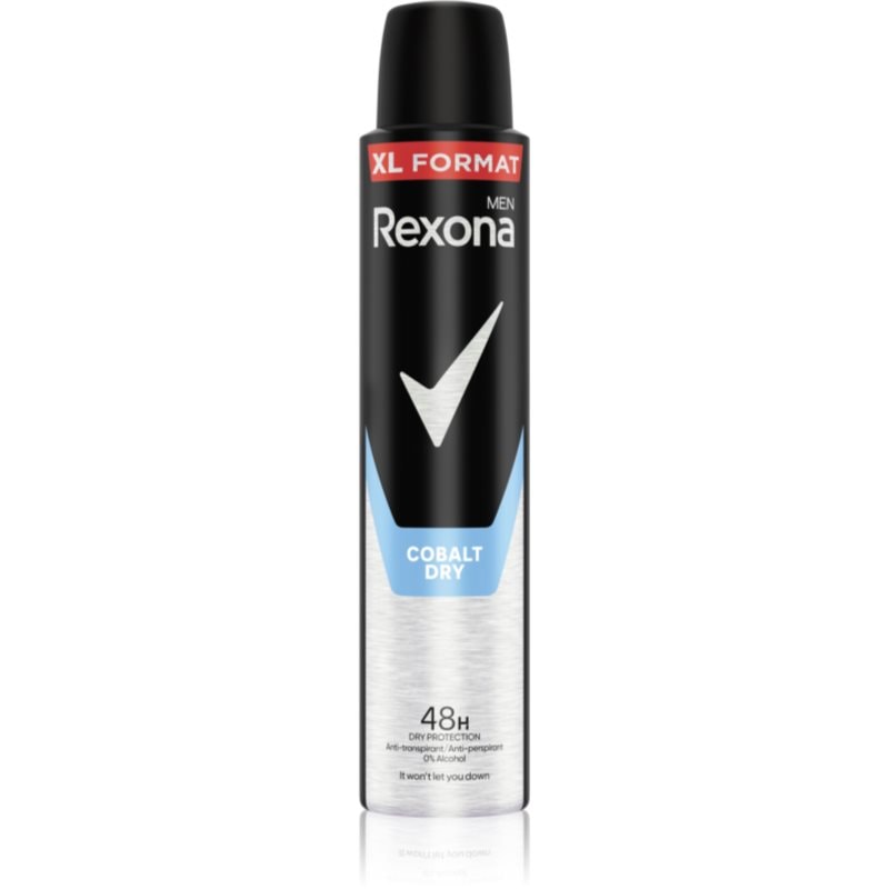 Rexona Rexona Men Cobalt Dry антиперспирант-спрей за мъже XL Cobalt Dry - Мъжки парфюм 200мл - Сравни цени от 1 магазин с безплатна доставка