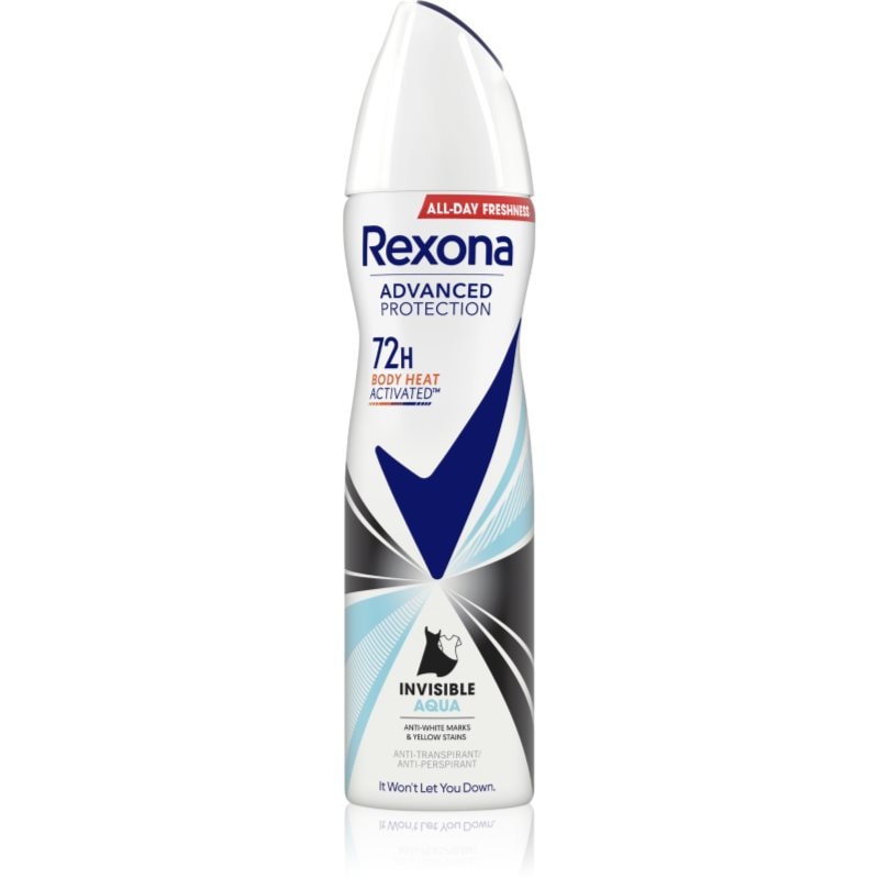 Rexona Advanced Protection Invisible Aqua дезодорант в спрей срещу бели и жълти петна Aqua - Грижа за тяло - Сравни цени от 1 магазин с безплатна доставка