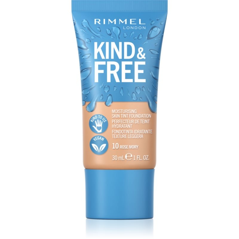 Rimmel Rimmel Kind & Free Moisturising Skin Tint лек хидратиращ фон дьо тен - Унисекс парфюм 30мл - Сравни цени от 1 магазин с безплатна доставка