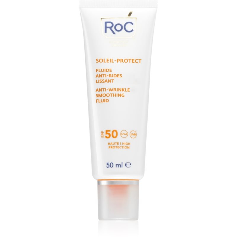 RoC Soleil Protect Anti Wrinkle Smoothing Fluid лек защитен флуид против стареене на кожата SPF 50 - Грижа за тяло - Сравни цени от 1 магазин с безплатна доставка