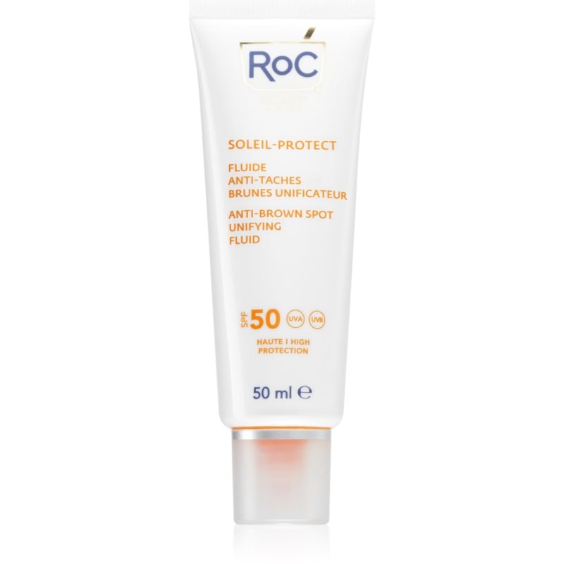 RoC Soleil Protect Anti Brown Spots Unifying Fluid лек защитен флуид против тъмни петна SPF 50 - Грижа за тяло - Сравни цени от 1 магазин с безплатна доставка