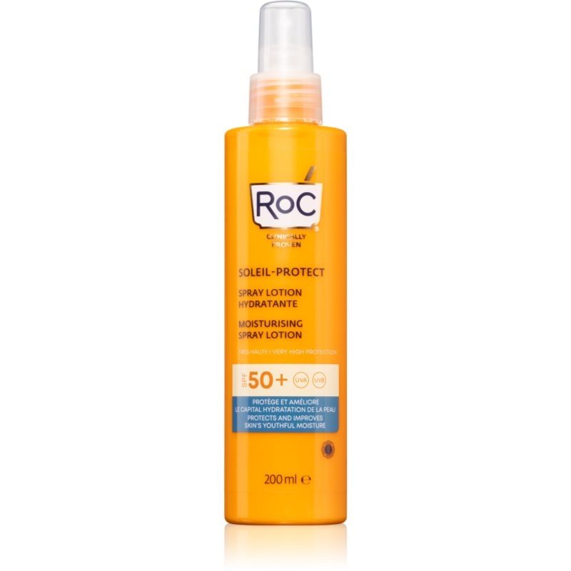 RoC Soleil Protect Moisturising Spray Lotion слънцезащитен хидратиращ спрей SPF 50+ - Грижа за тяло - Сравни цени от 1 магазин с безплатна доставка