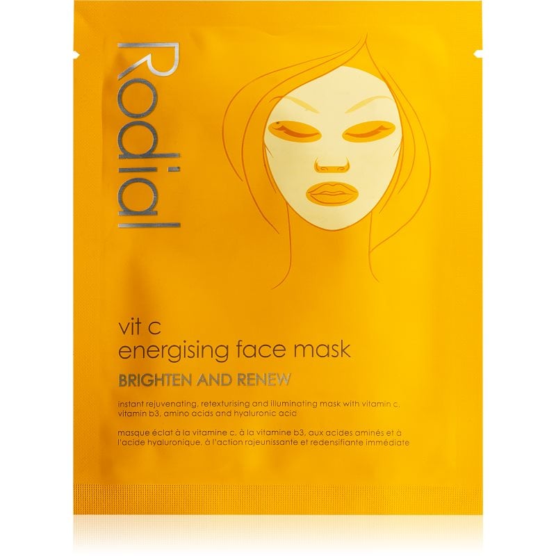 Rodial Vit C Energising Face Mask платнена маска за озаряване и виталитет на кожата с витамин С