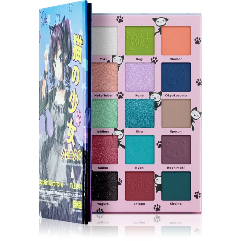 Rude Cosmetics Manga Collection Pigments & Shadows Palette палитра сенки за очи