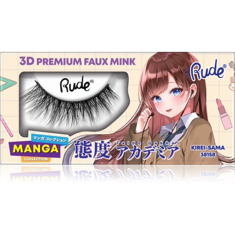 Rude Cosmetics Rude Cosmetics Manga Collection 3D Premium Faux Mink изкуствени мигли тип Kirei-Sama - Унисекс парфюм 2мл - Сравни цени от 1 магазин с безплатна доставка