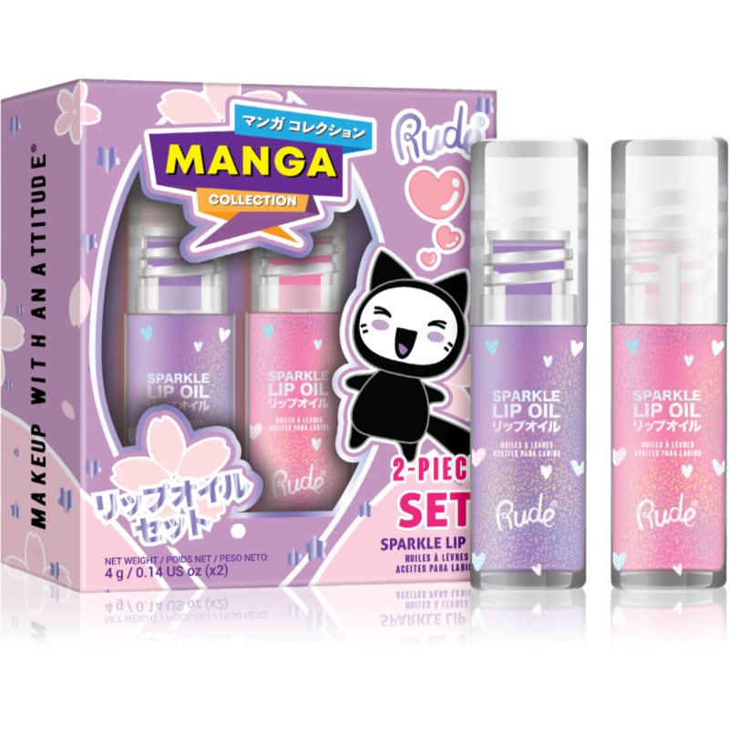 Rude Cosmetics Manga Collection комплект за устни Strawberry And Grape Duo - Комплект - Сравни цени от 1 магазин с безплатна доставка