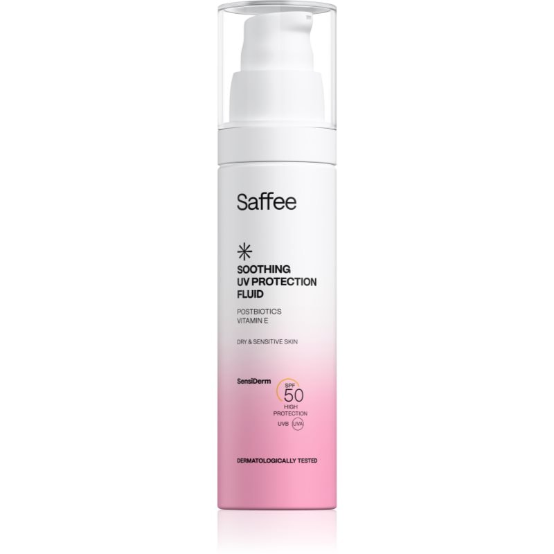 Saffee SensiDerm Soothing UV Protection Fluid защитен флуид за суха до чувствителна кожа SPF 50 - Грижа за лице - Сравни цени от 1 магазин с безплатна доставка